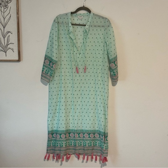 Womens J.Crew Tassel Trim Boho Tunic Dress Cover Up Women’s Small - Picture 4 of 9